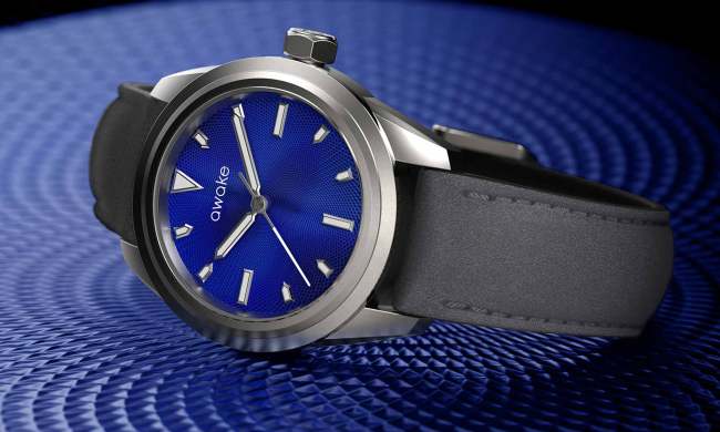Awake eco friendly watch blue background