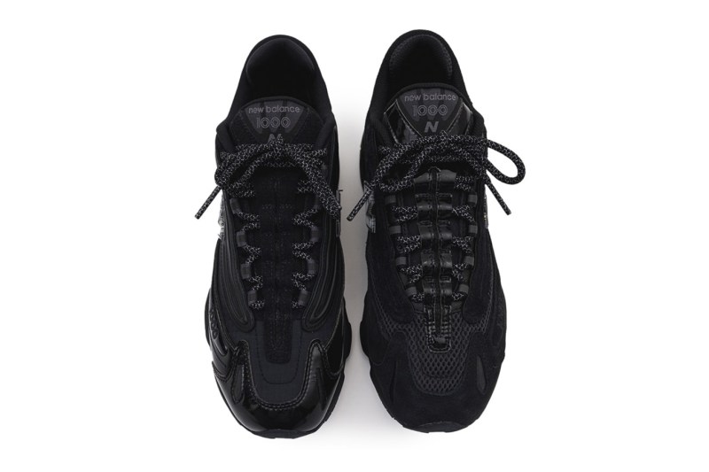 overhead view of new balance beams sneakers