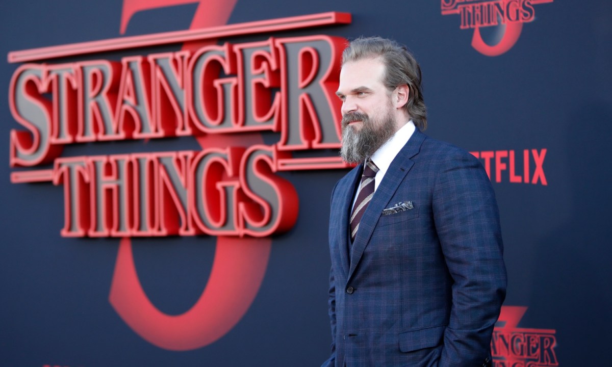 David Harbour poses for Stranger Things 3