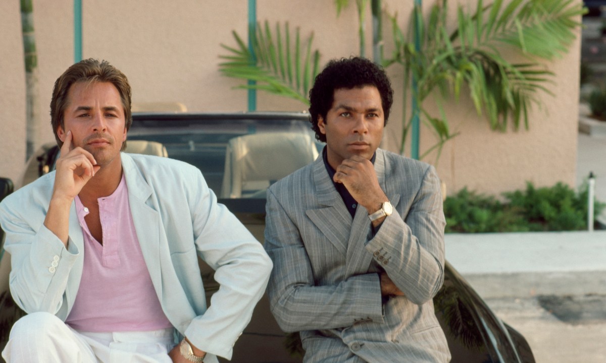 Don Johnson and Philip Michael Thomas in Miami Vice.