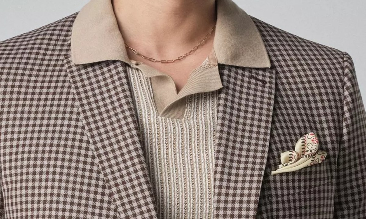 Indochino Tan micro-check