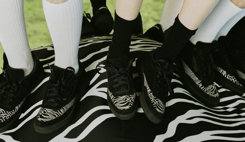 sneakers on ball