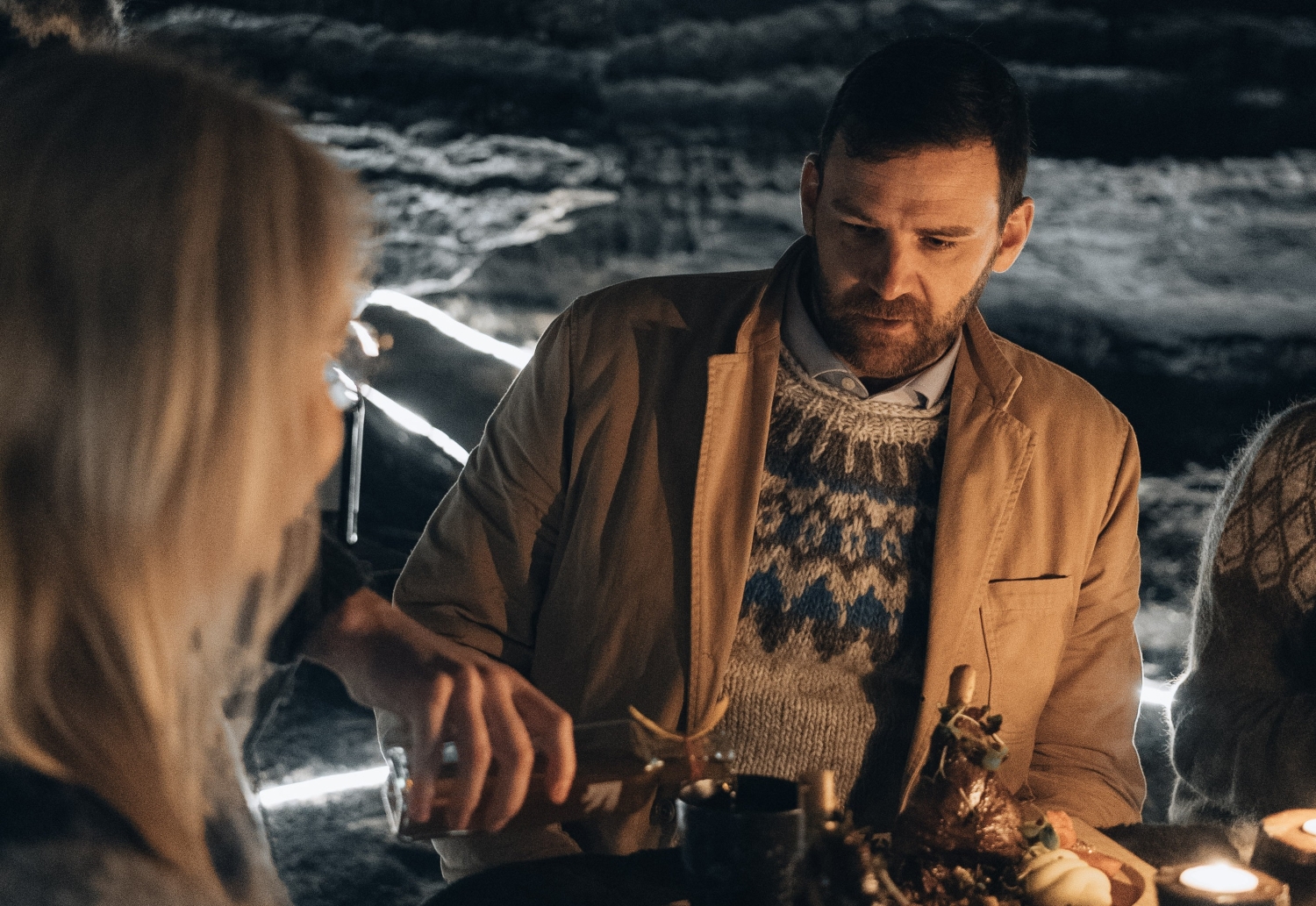 Man in Icelandic sweater