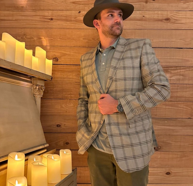 Man in hat and sport coat