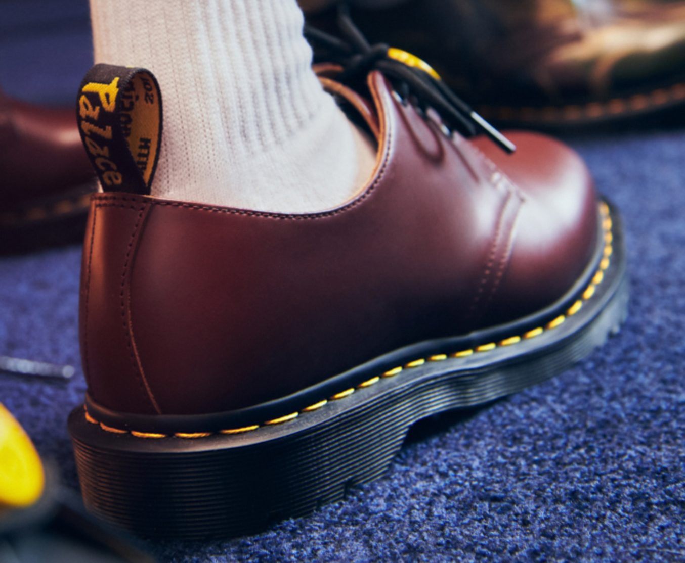 close up on cherry red dr. martens