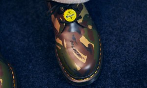 camo dr martens close up