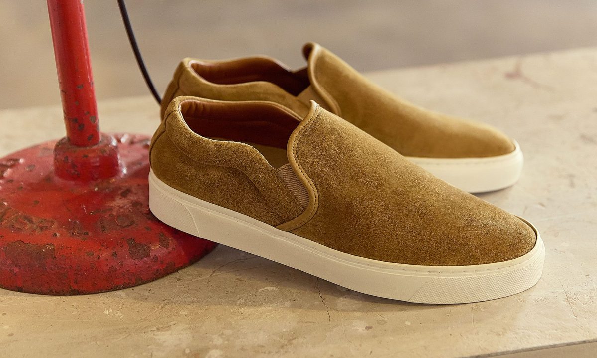 viberg slip on wood floor