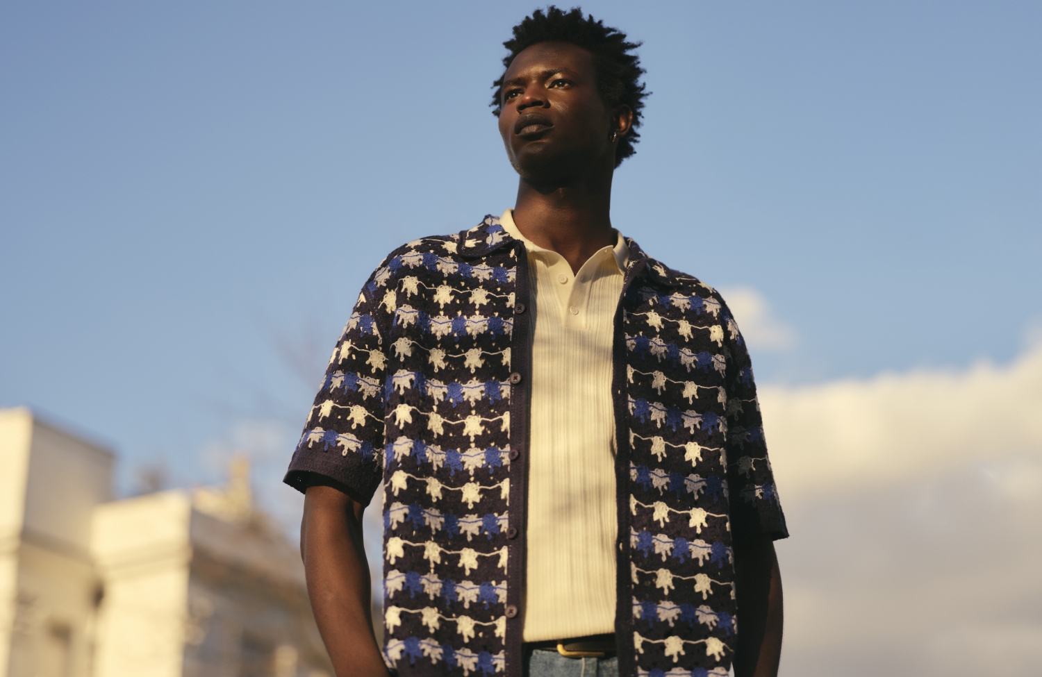 Wax London Knits Campaign button up