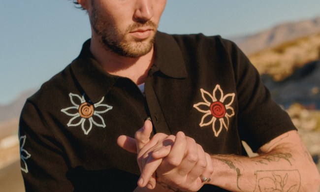 Wax London polo black floral