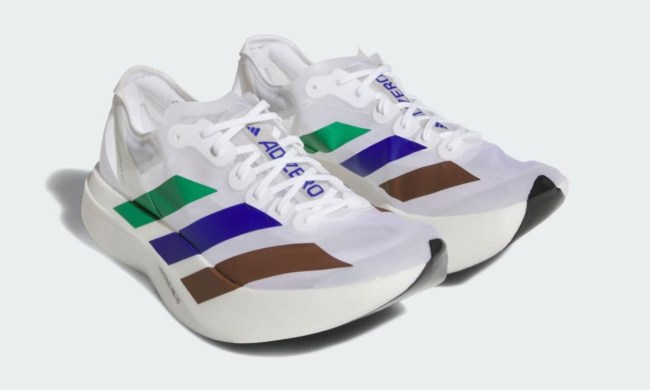 pair of adidas adizero sneakers