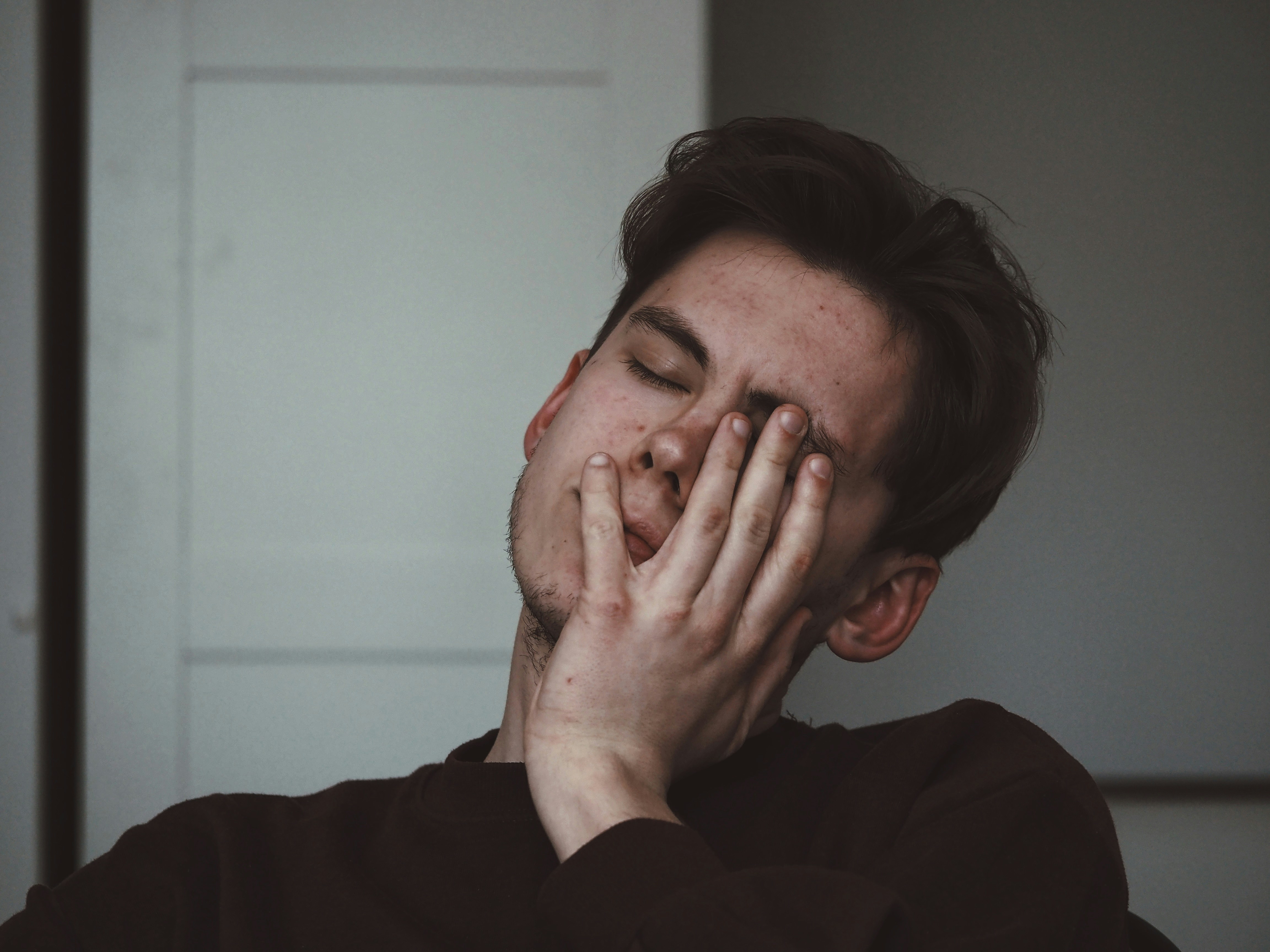 man with a headache