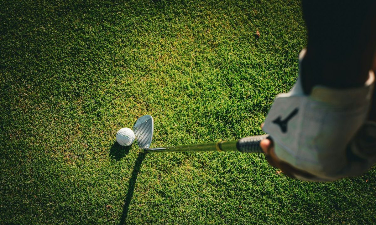 Man holding a golf club