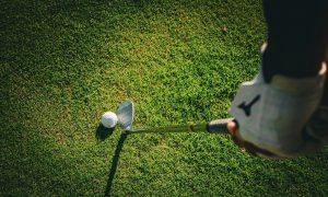Man holding a golf club