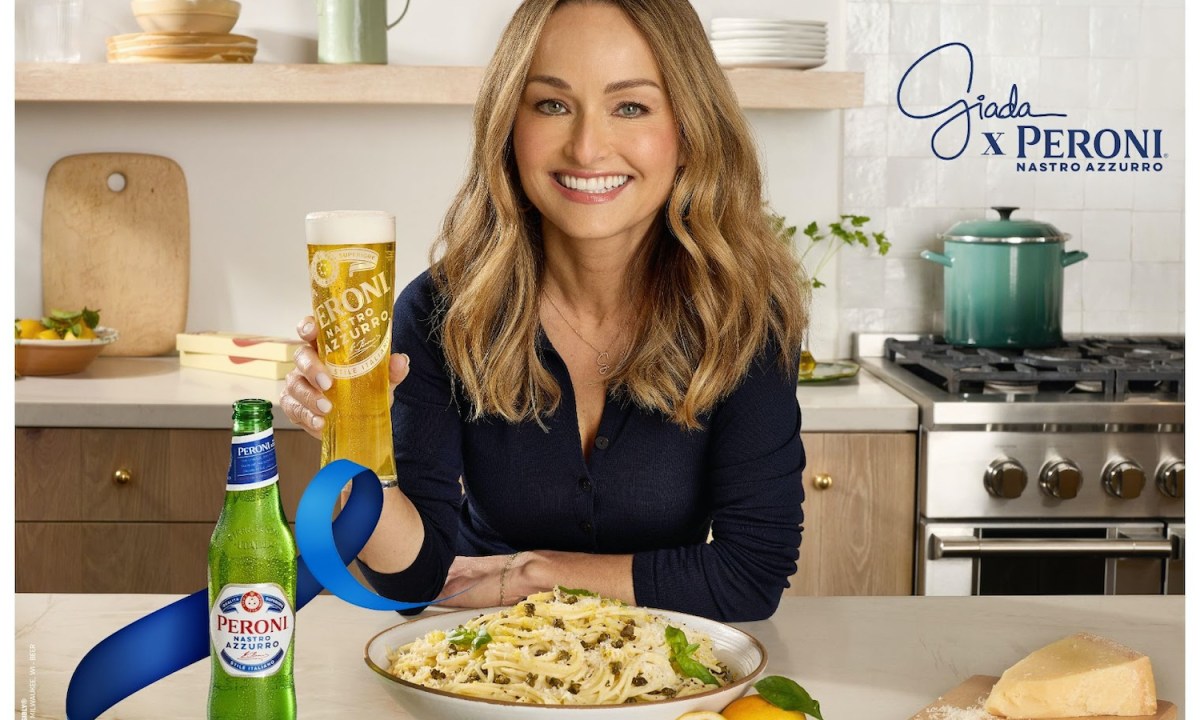 Giada De Laurentiis Peroni promo profile.