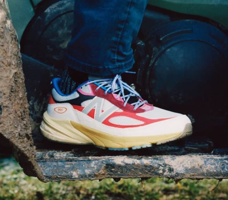 man stepping on step with new balance action bronson shoe