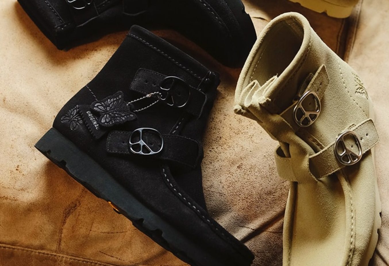 mix of clarks needles shoes