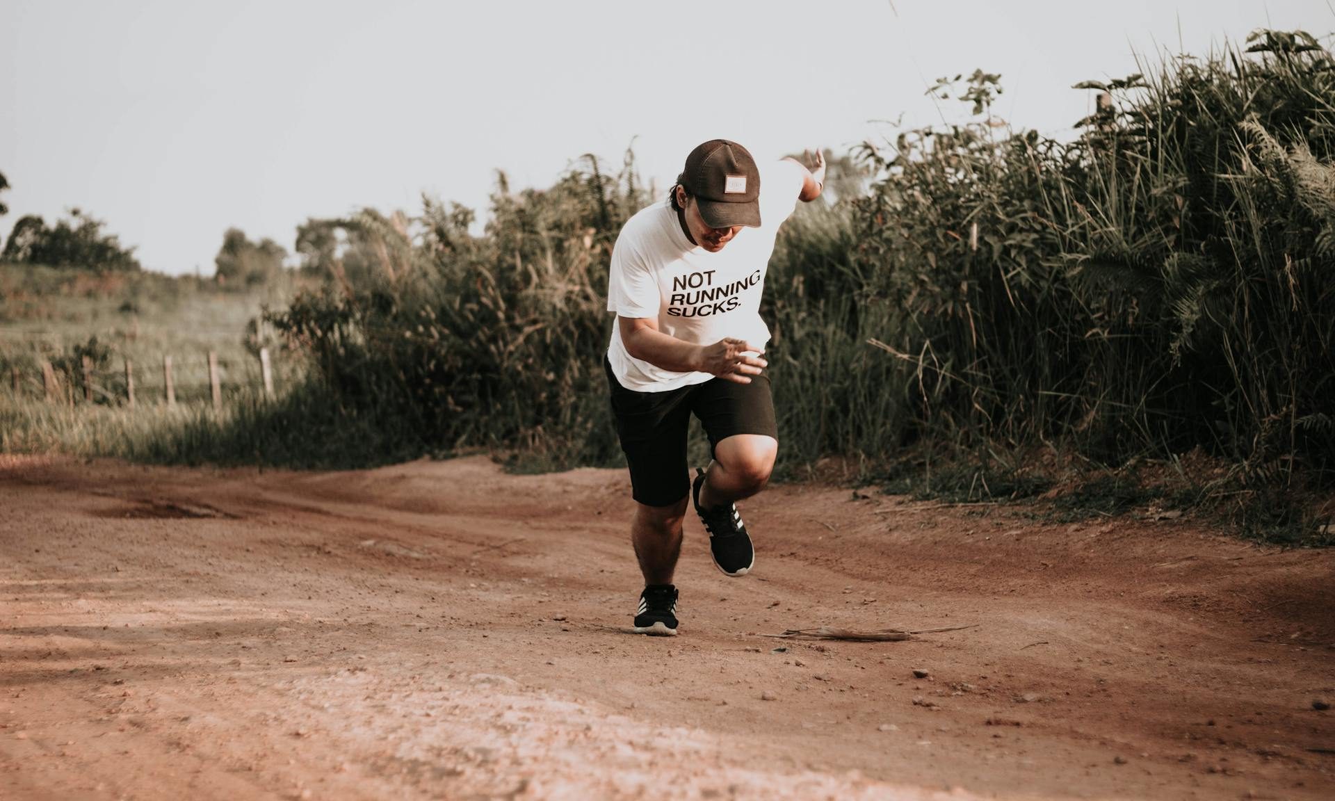 man running sprinting fast.