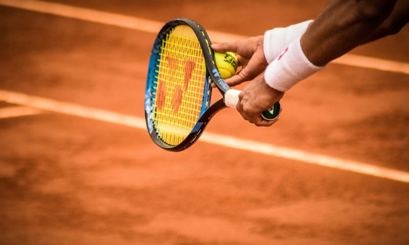 tennis racket close up