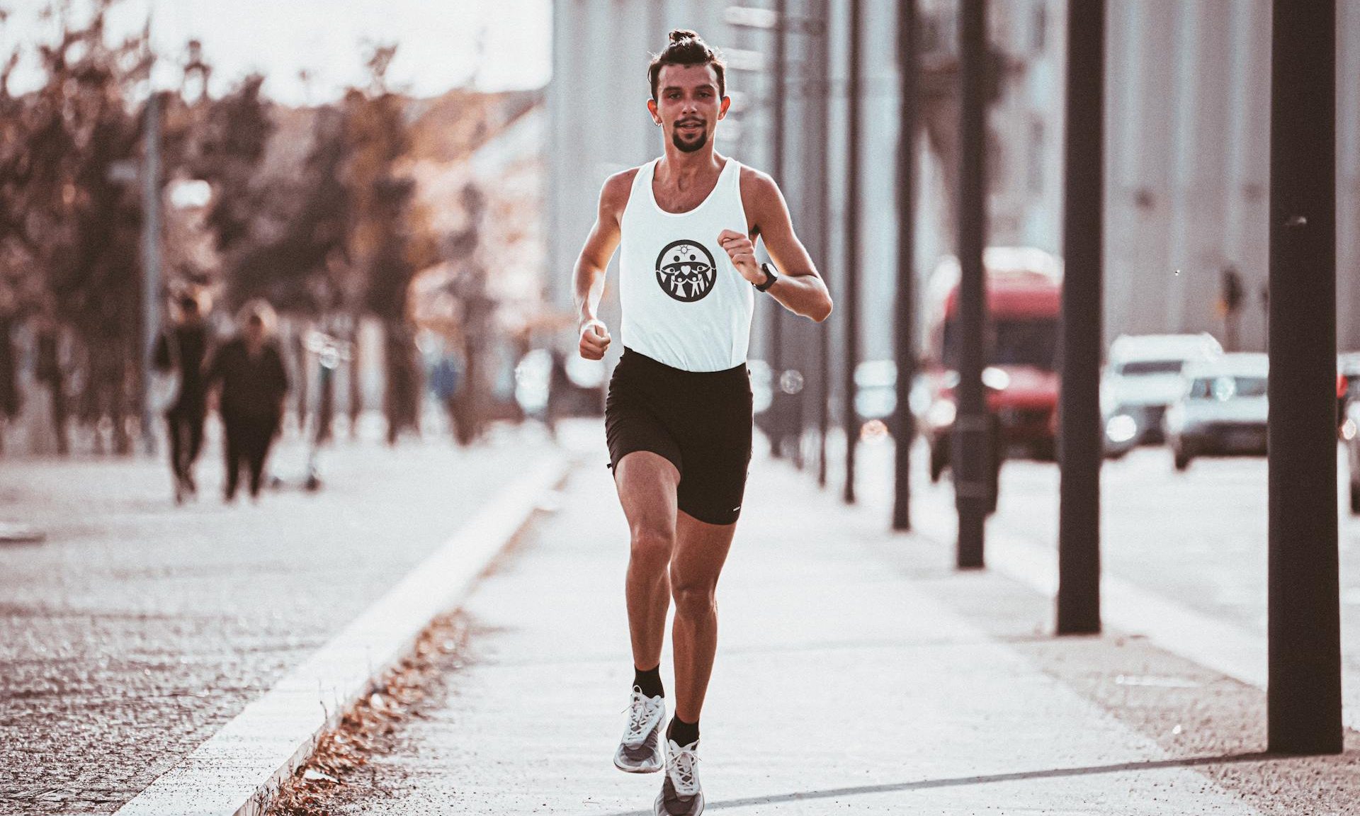 Man running outside