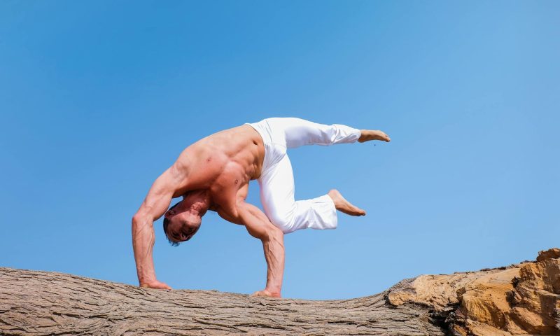 Man doing yoga