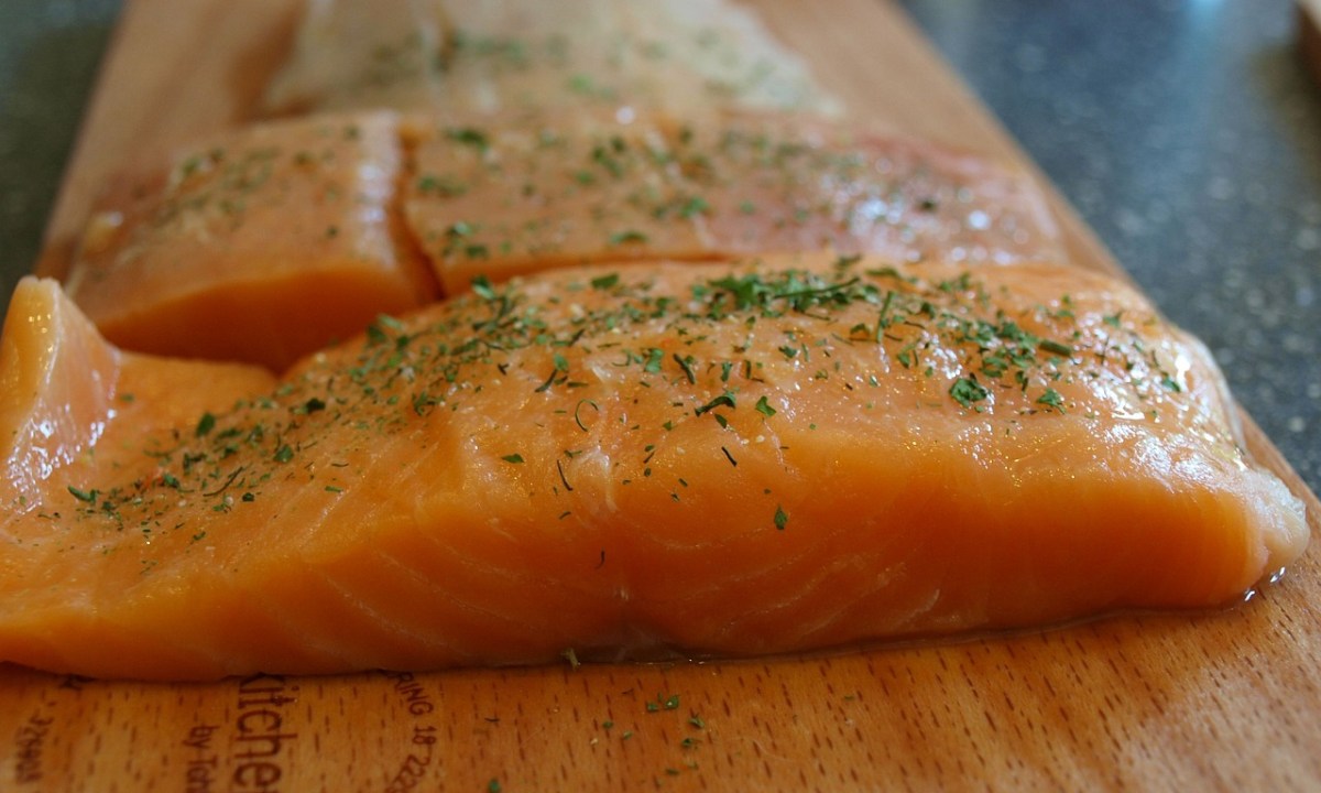 cedar-planked salmon