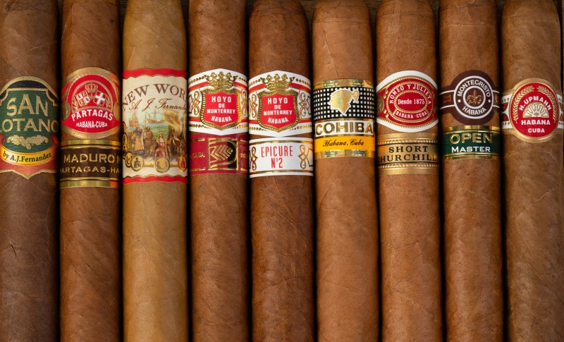 Collection of Luxurious Cuban cigars