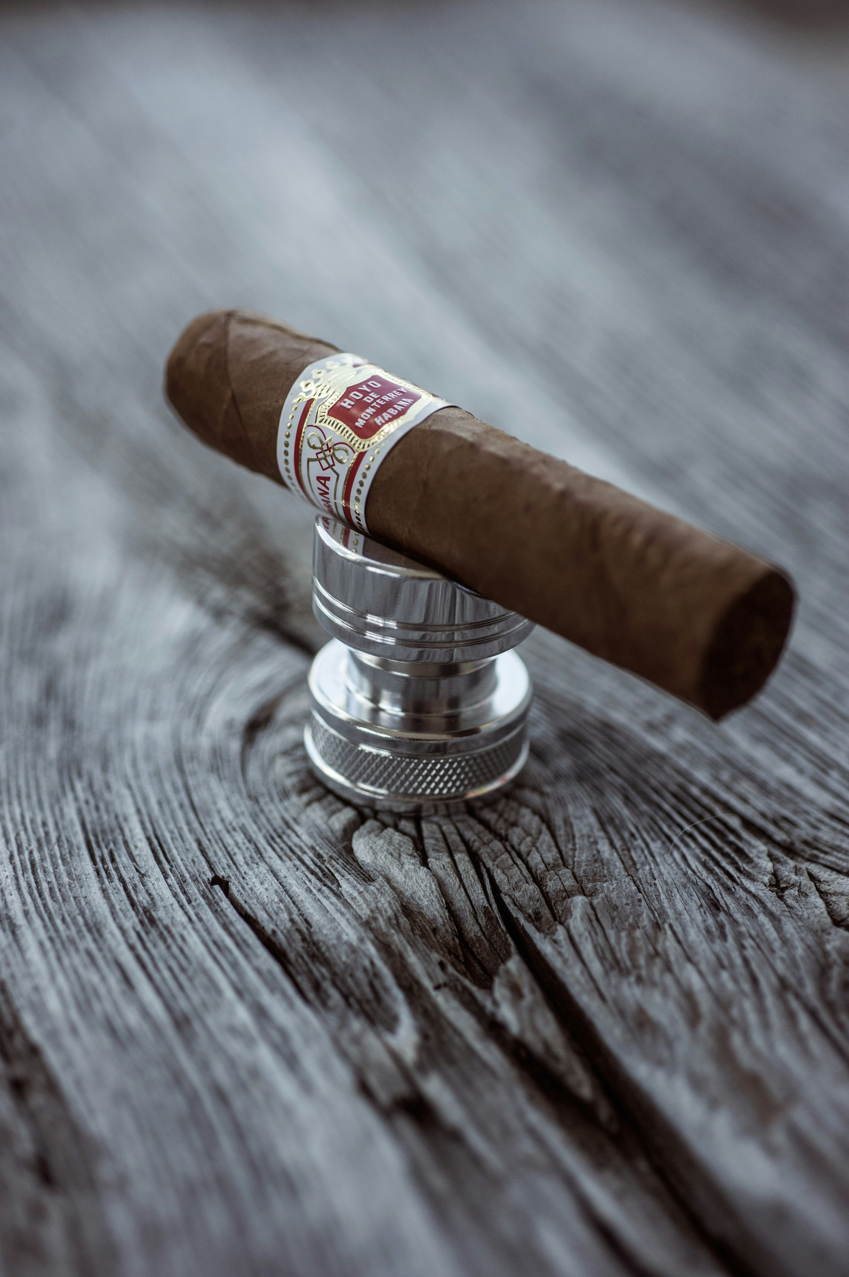 Cigar on wood table