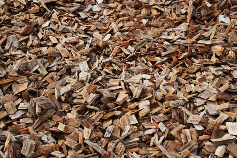 Pile of wood chips