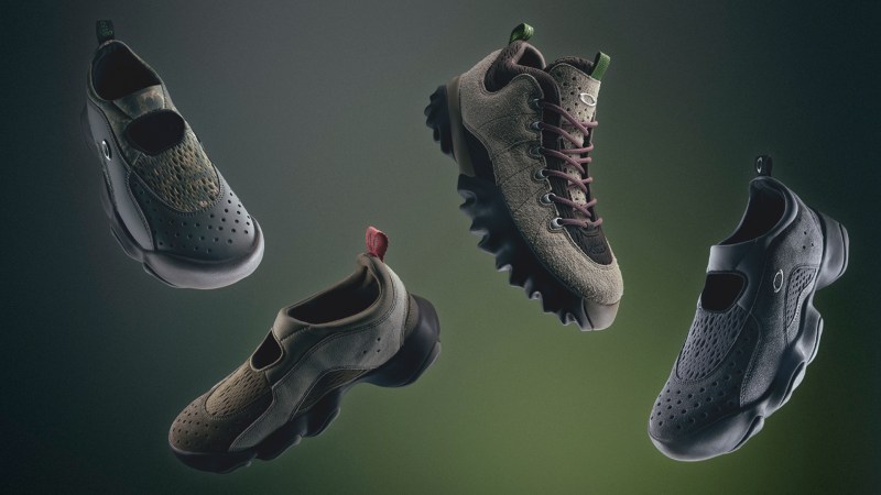 collage of oakley and brain dead new shoes