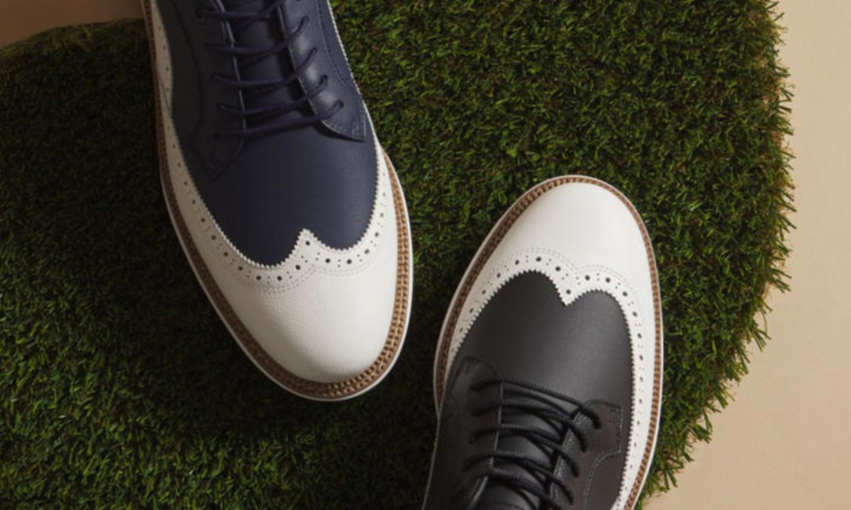 close up on wingtip toe box