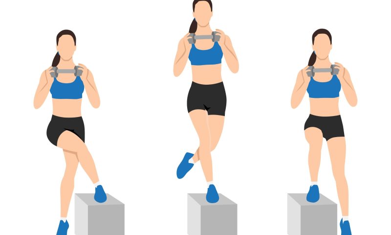 crossover glute step up
