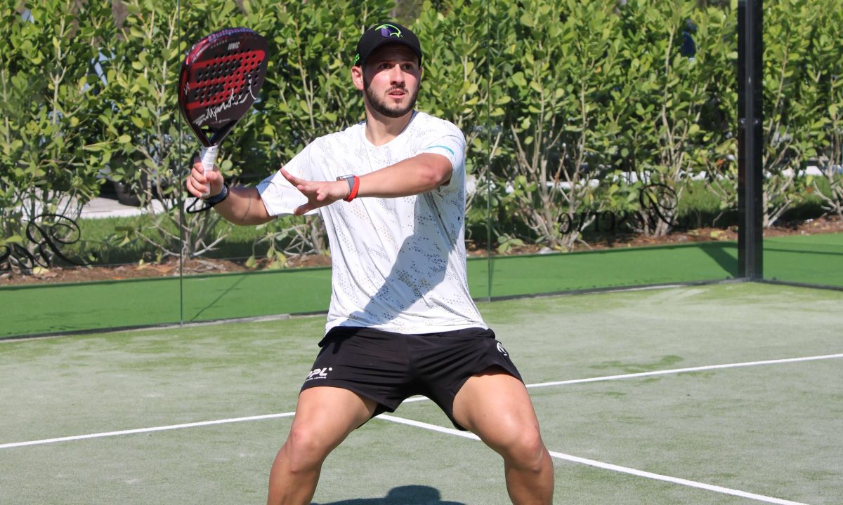 Diego Valderrama expert padel coach playing padel