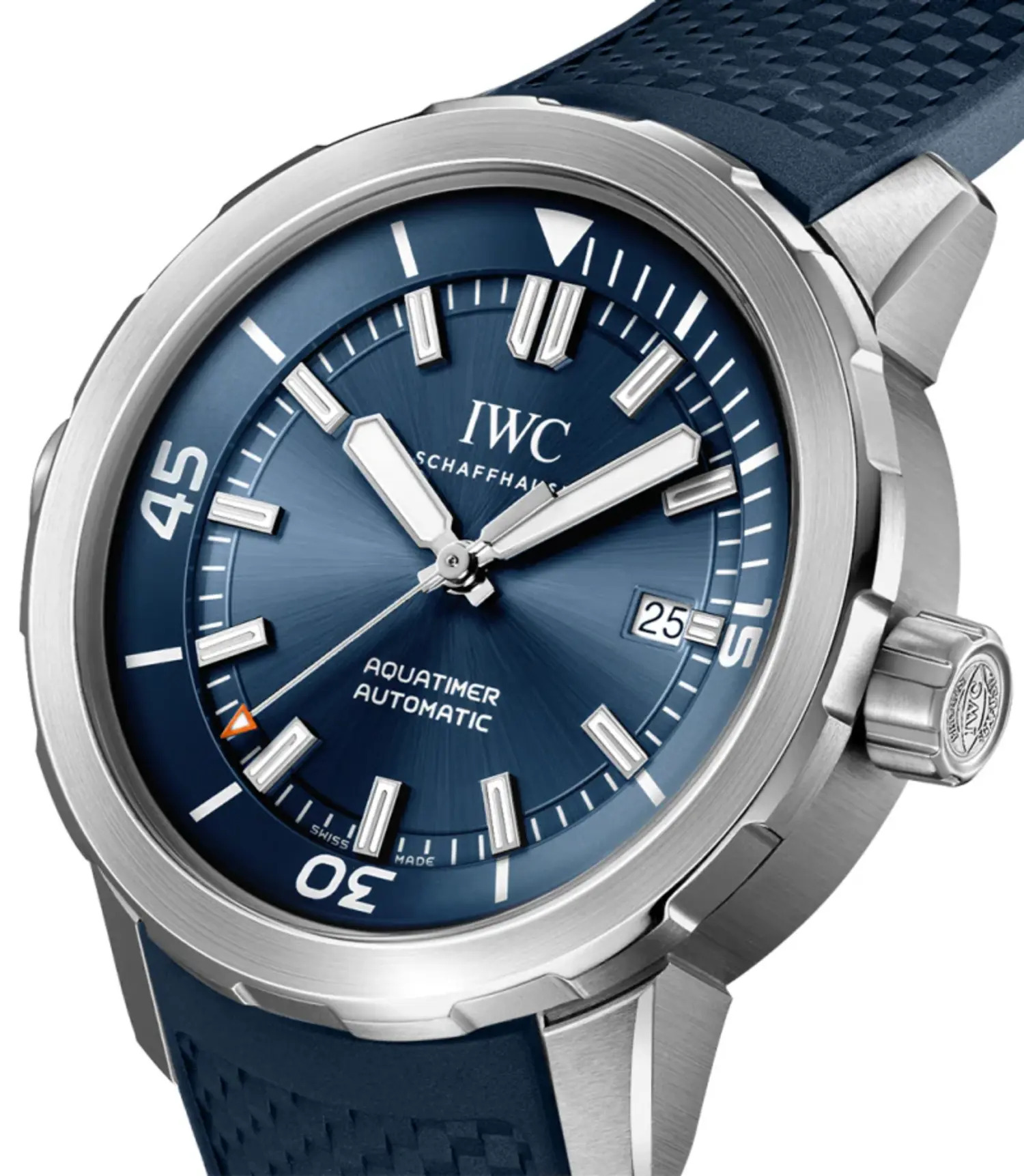 Classic IWC dress watch with blue dial