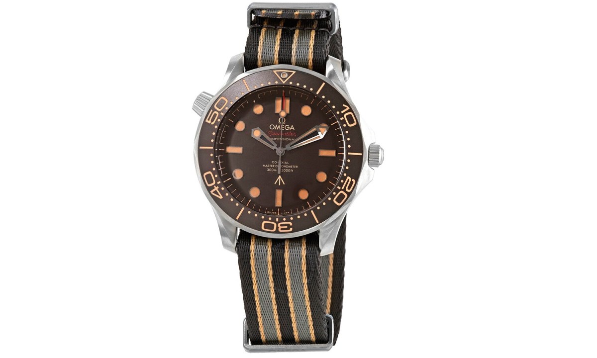 The Omega Seamaster Diver 007 Edition Men's Watch on a white background.