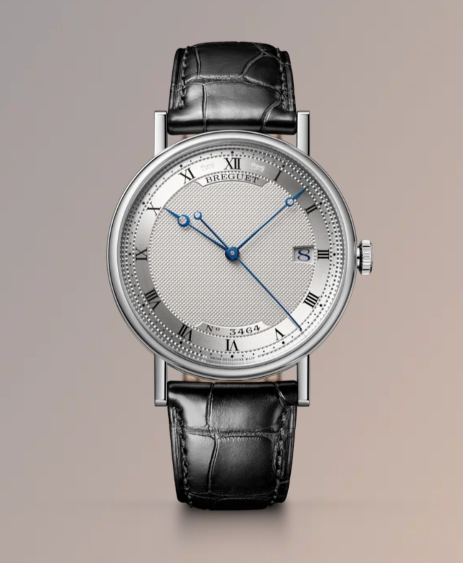 Classic Breguet with black leather band
