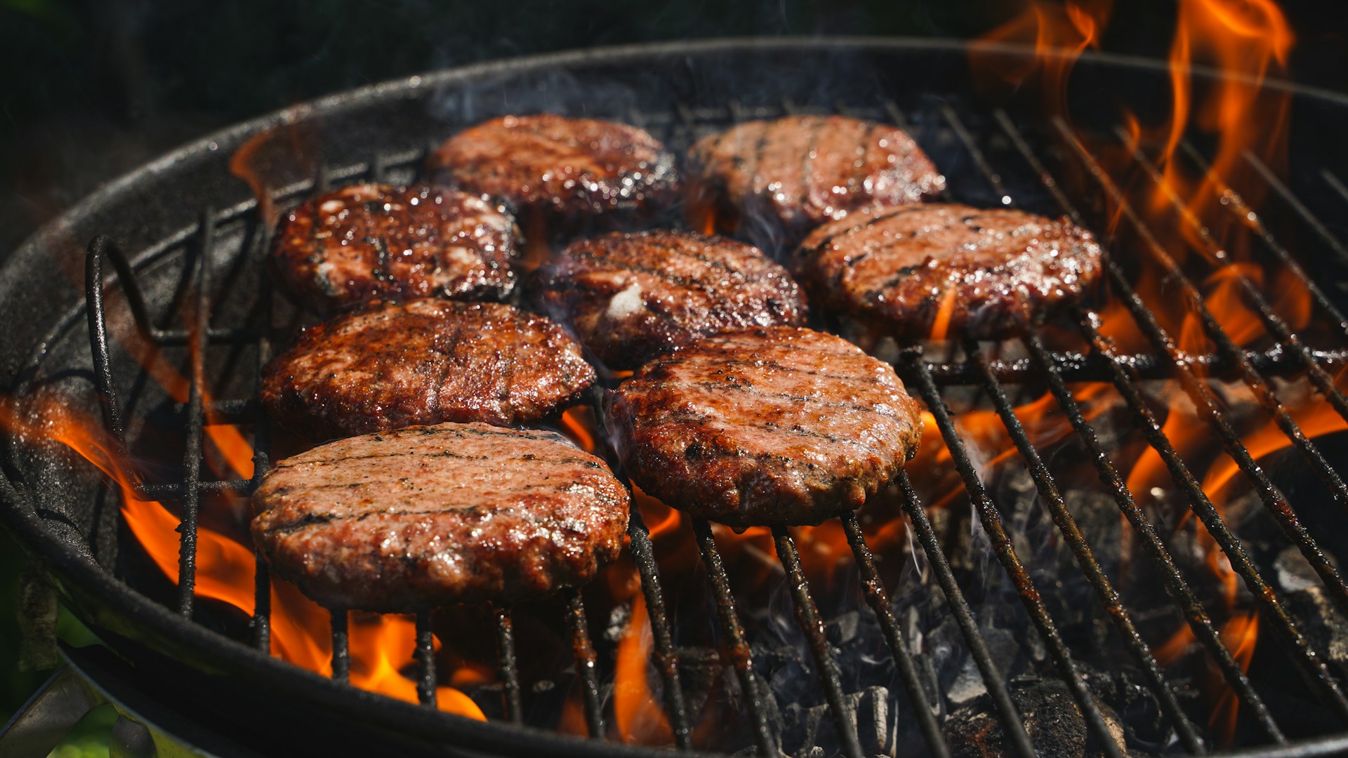Grilling burgers