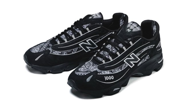 pair of new balance sneakers