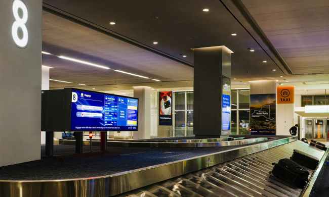 luggage carousel in an airport