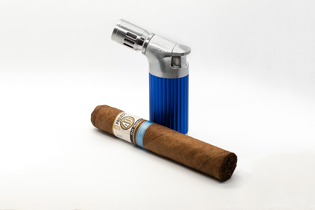 a cigar and lighter