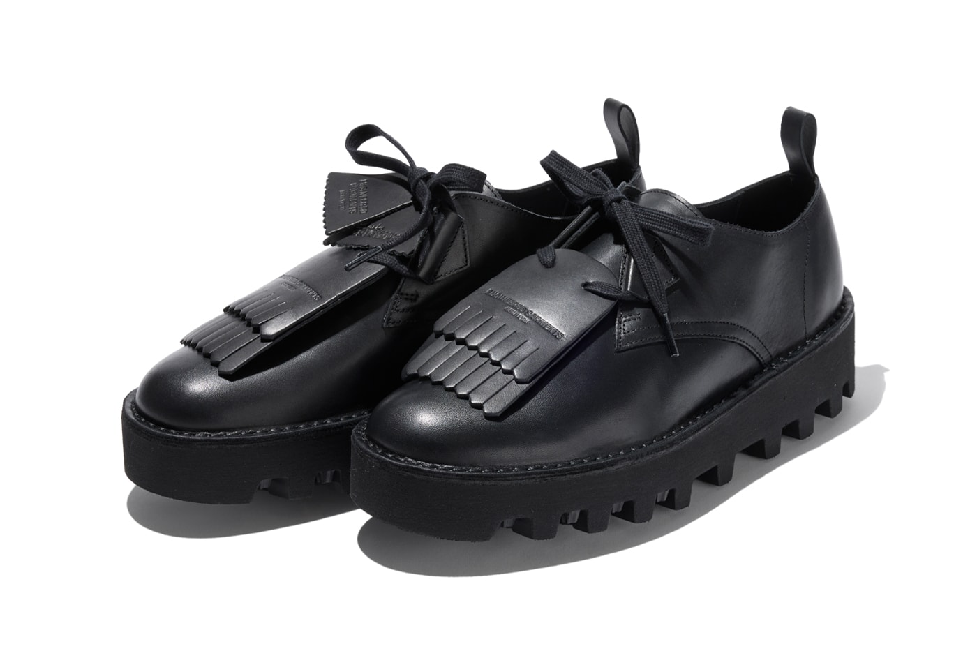 black leather clarks x engineered garments shoes