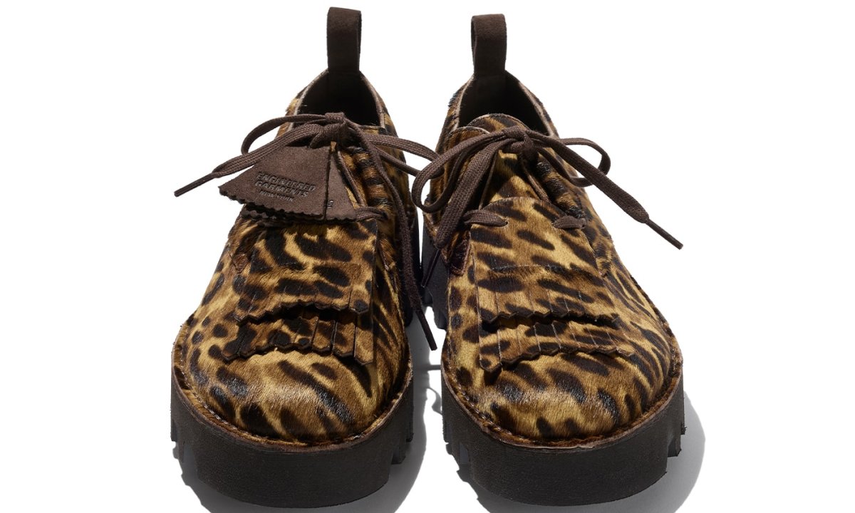leopard print clarks engineered garments