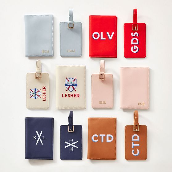 Mark & Graham Fillmore Vegan Leather Luggage Tag and Passport Case