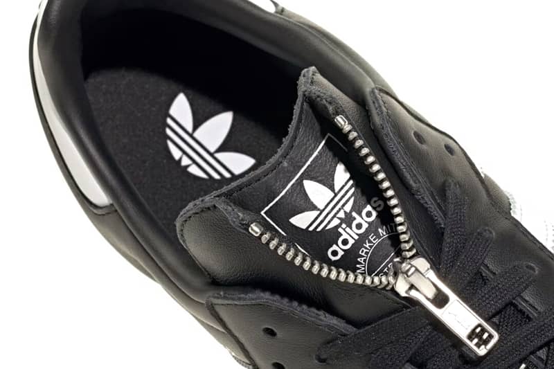 close up on jeremy scott x adidas black sneaker
