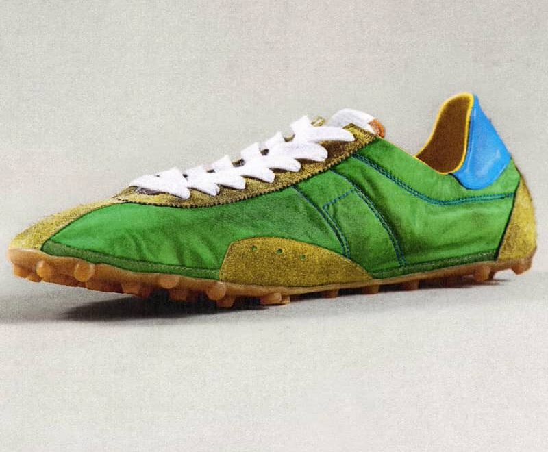 lime green maison margiela retro sneaker