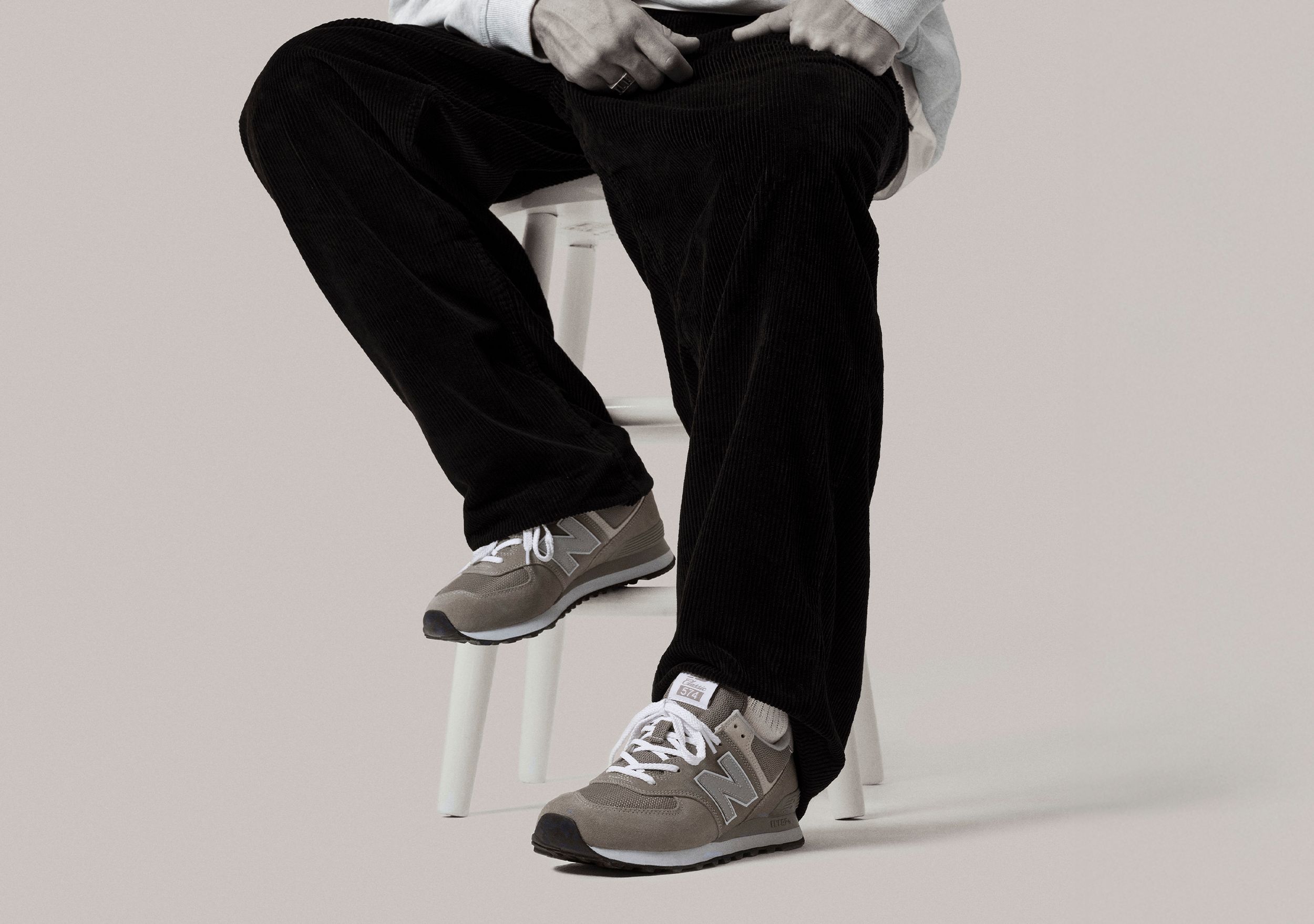 grey new balance sneakers