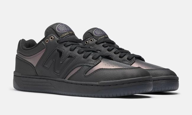 pair of new balance skate shoe sneakers