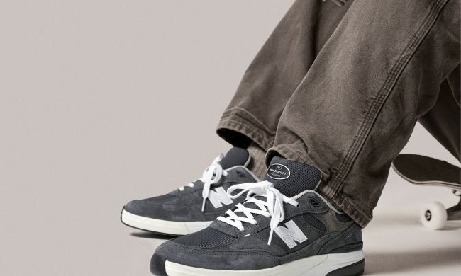 close up on new balance sneakers