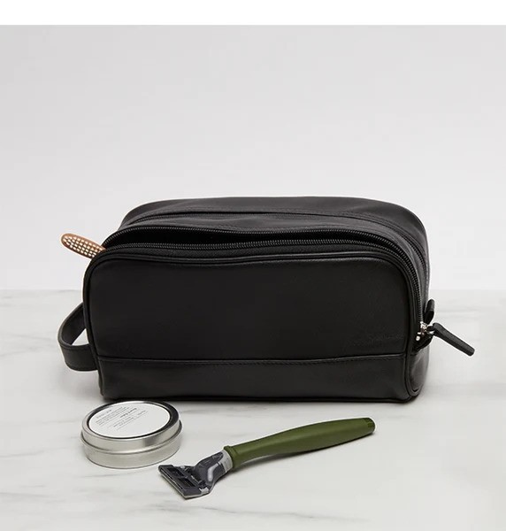 Leatherology Small Double Zip Toiletry Bag