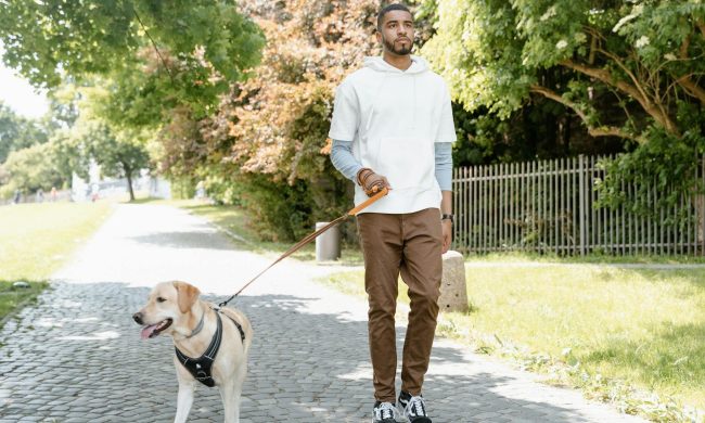 man with dog