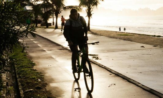 man on bicycle